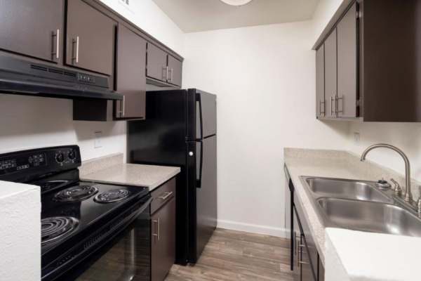 Fully equipped kitchen at Sunpointe in Phoenix, Arizona