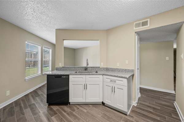 Modern living room at Summerwood Apartments