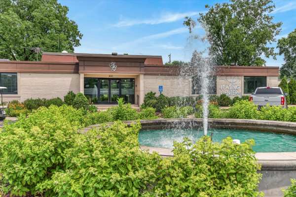 Community garden area at Stonebridge in Arlington Heights, Illinois