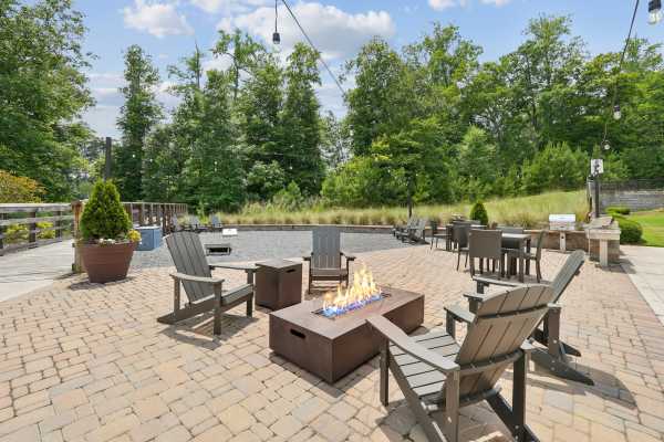 Outdoor grilling and dining at Lodge at Croasdaile Farm in Durham, North Carolina