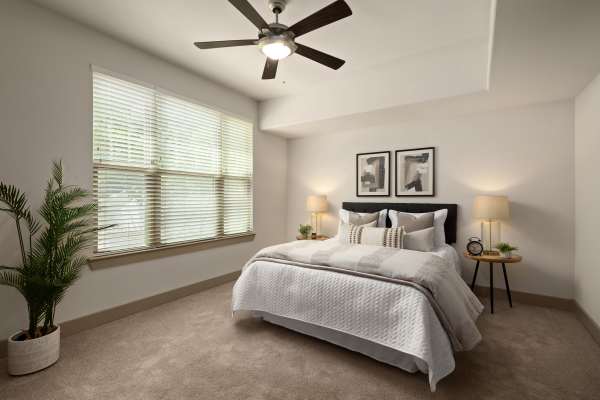 The luxurious bedroom at Villas at the Rim