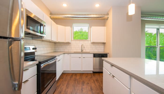 Spacious, modern kitchens at CORE in Ames, Iowa