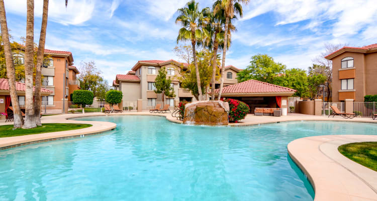 Beautiful pool at The Palms on Scottsdale in Tempe, Arizona