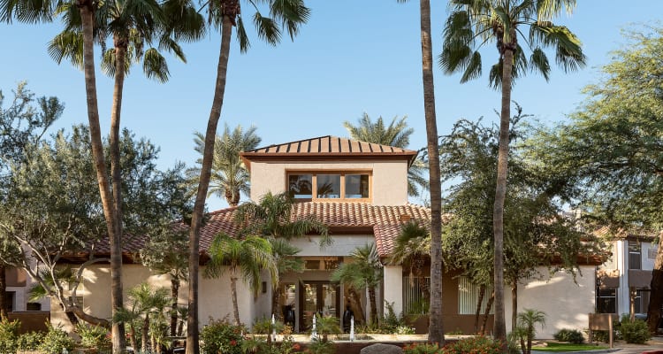 Beautiful aerial view of the community at Bellagio in Scottsdale, Arizona