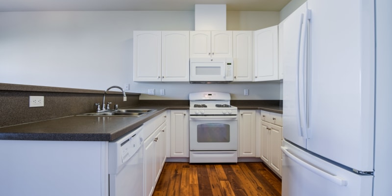 A kitchen at Harborview in Oceanside, California