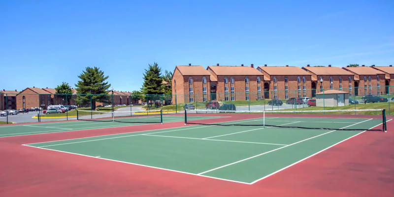 Tennis courts at Tuscany Woods Apartments in Windsor Mill, Maryland
