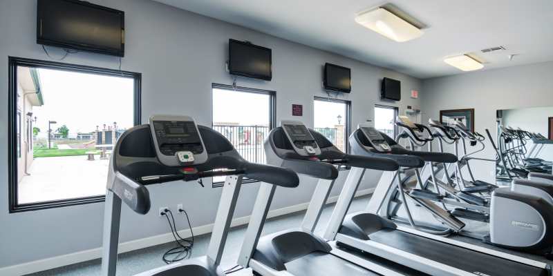 fitness center at Pacific View in Oceanside, California