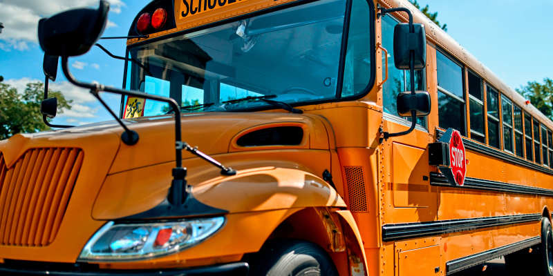 school bus near San Onofre II in San Clemente, California