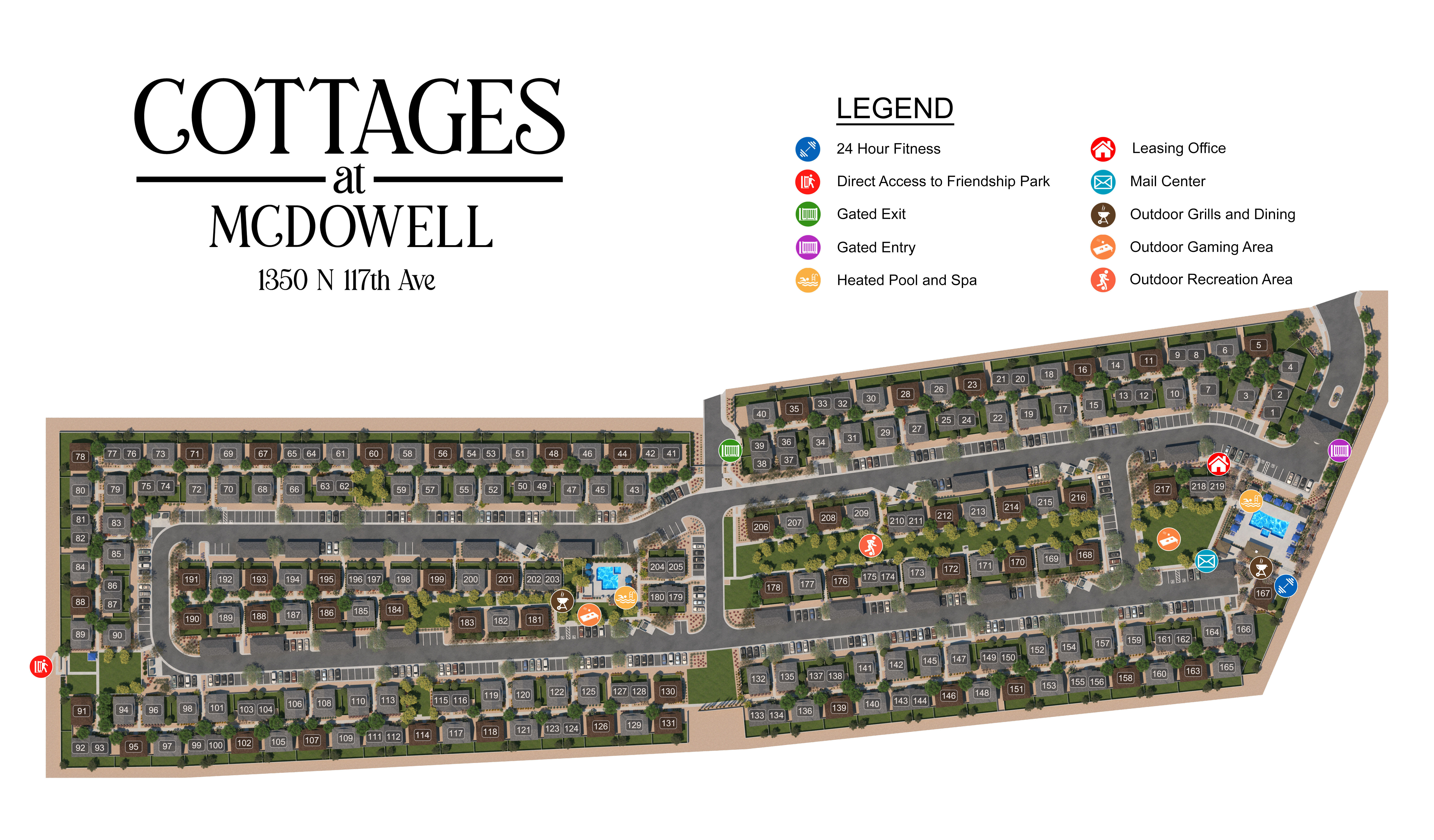 Cottages at McDowell site plan
