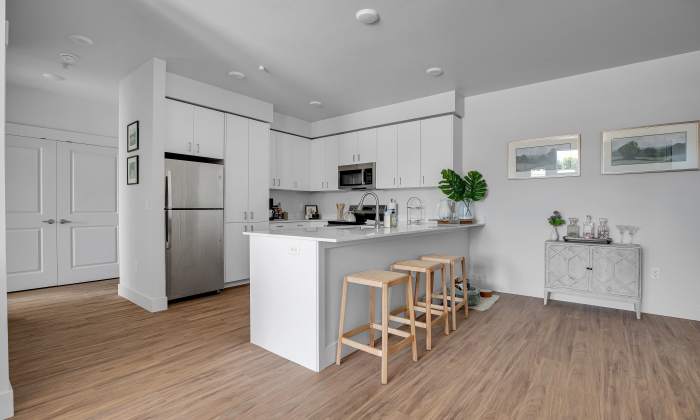 Kitchen with an island at Tilian Point in Woodburn,Oregon
