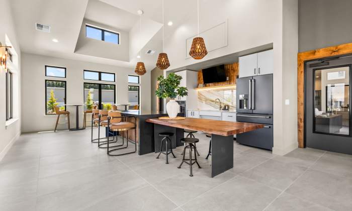 Clubhouse kitchen at The Heights at Happy Valley in Happy Valley, Oregon