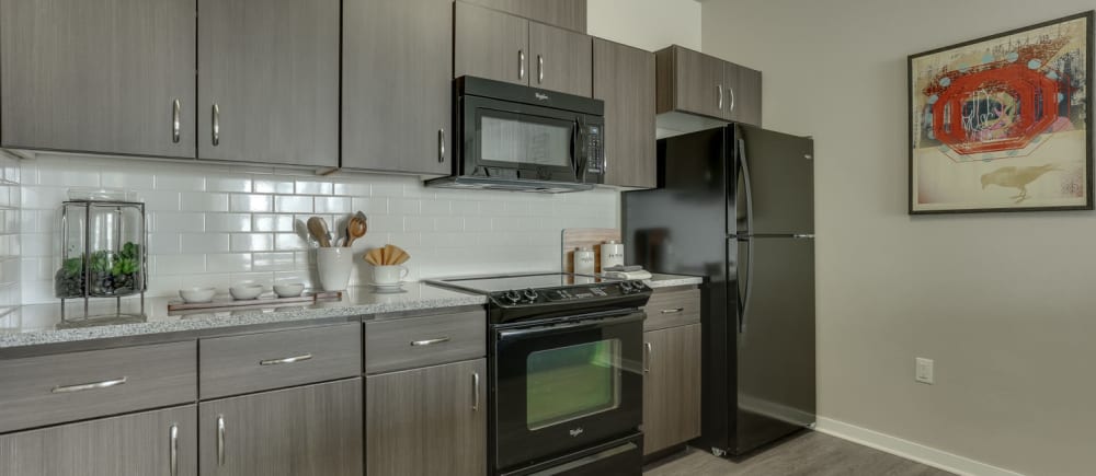 A luxurious kitchen at Terrene at the Grove in Wilsonville, Oregon