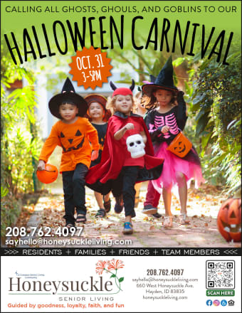 Halloween Carnival flyer at Honeysuckle Senior Living 