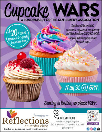Cupcake wars at Reflections at Garden Place in Columbia, Illinois