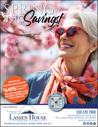 special at Lassen House Senior Living in Red Bluff, California
