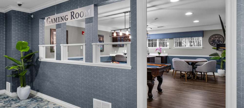 Entrance of Lounge Area at Waltonwood Cherry Hill in Canton