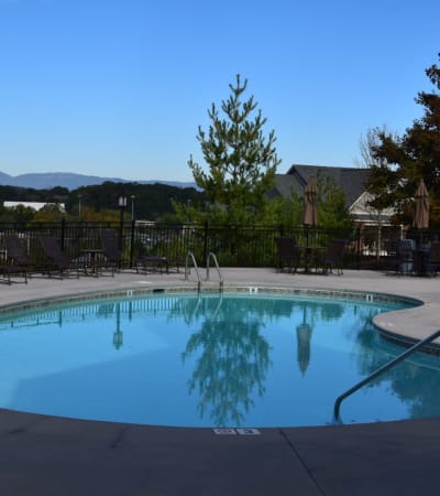 Enjoy apartments with a swimming pool at The Enclave of Hardin Valley in Knoxville, Tennessee