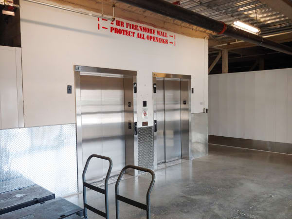 Dollies and elevator access available at StorQuest Self Storage in North Miami Beach, Florida