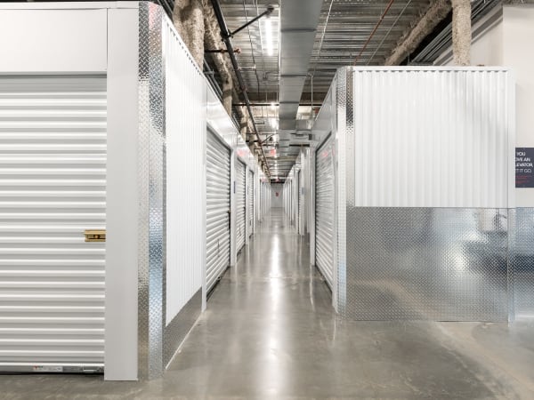 Hallway of units at StorQuest Self Storage in Escondido, California