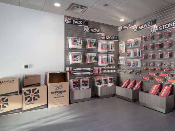 Moving supplies at StorQuest Self Storage in Lake Stevens, Washington