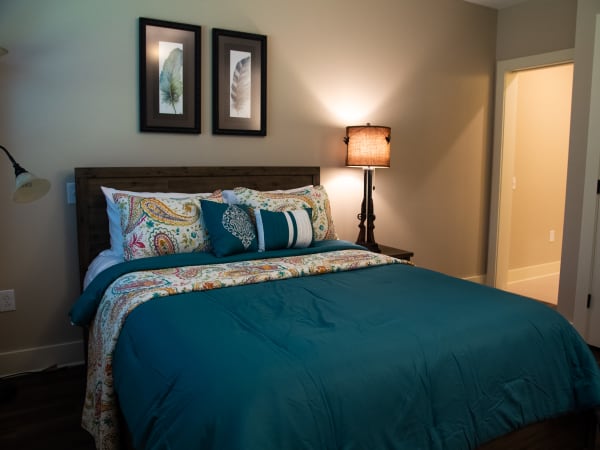 Bedroom with private bathroom at Westminster Memory Care in Aiken, South Carolina