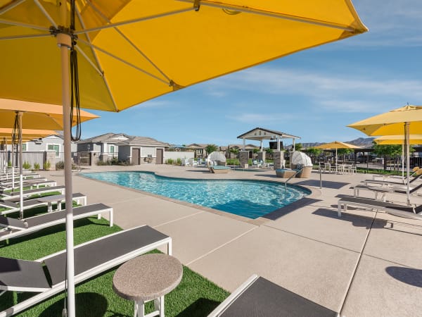 Heated swimming pool at TerraLane at South Mountain in Phoenix, Arizona