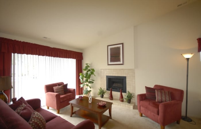 Apartment living room at Northridge