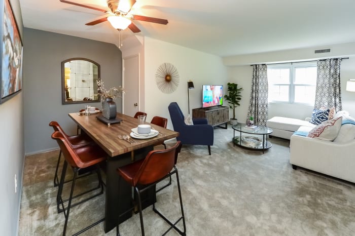Dining Nook & Living Room at Forge Gate Apartment Homes in Lansdale, Pennsylvania