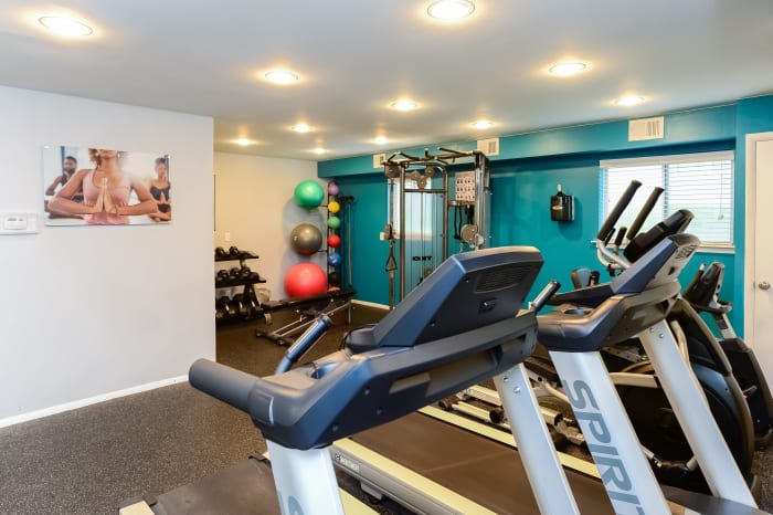 Well-equipped, 24-hour fitness center at Forge Gate Apartment Homes in Lansdale, Pennsylvania