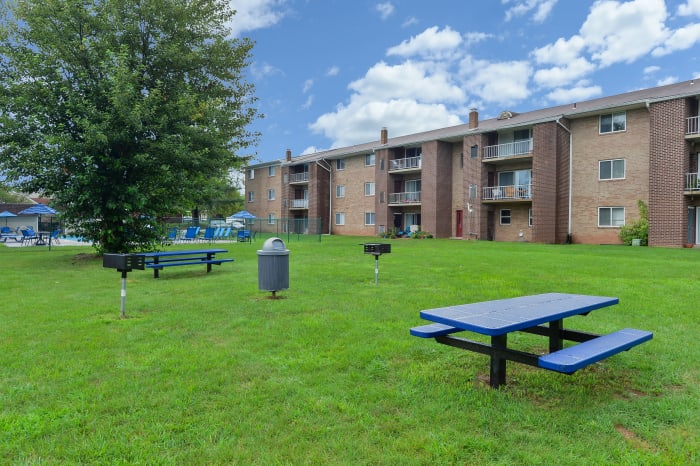 Lush Grass Area of Forge Gate Apartment Homes in Lansdale, Pennsylvania