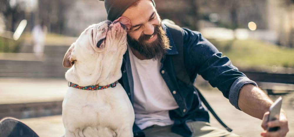 Pets welcome with no breed restrictions or weight limit at Markwood Apartments in Burlington, Washington
