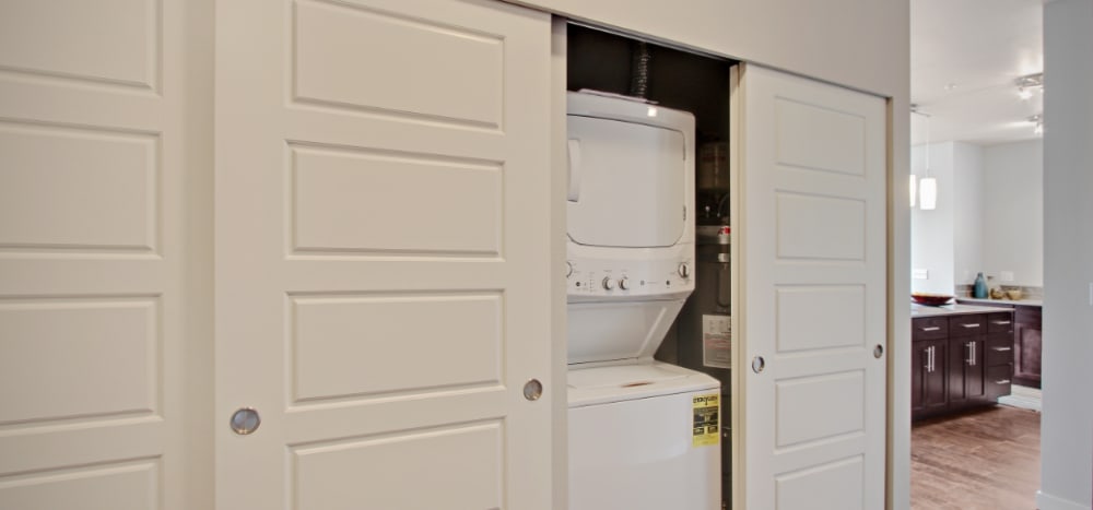 In-home washer & dryer at Motif Apartments in Lynnwood, Washington