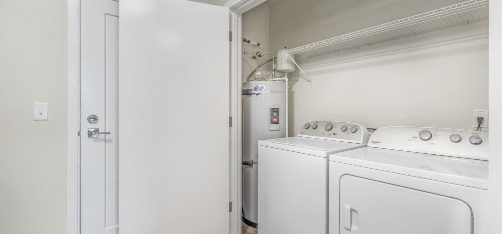 Washers and dryers in every apartment