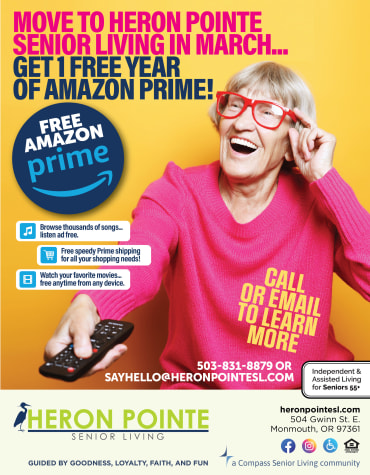 Monthly Special flyer at Heron Pointe Senior Living