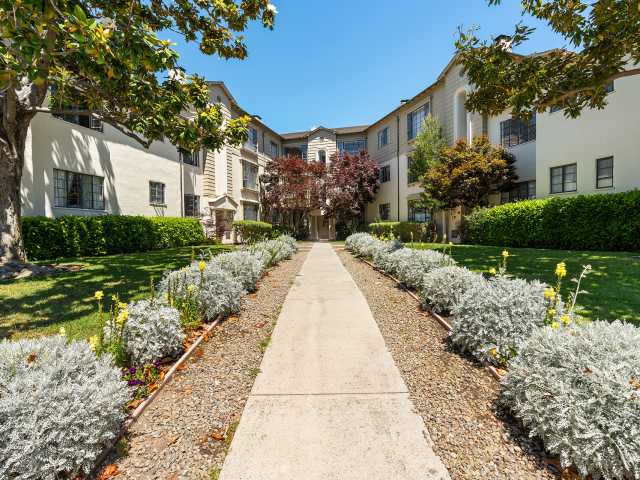 Pathway to your new home at The Monterey Garden San Mateo, California