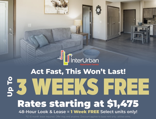 Specials info for InterUrban Apartments