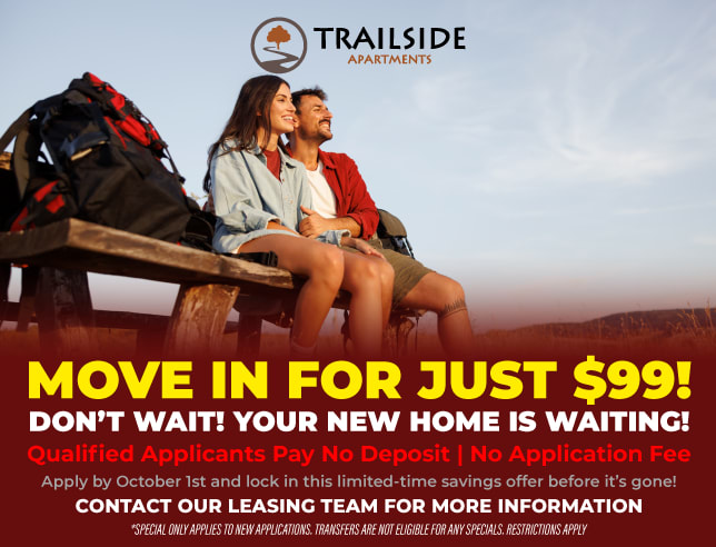 Current Specials at Trailside Apartments in Gresham, Oregon