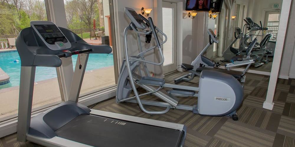 The fitness center at Country Hollow in Tulsa, Oklahoma
