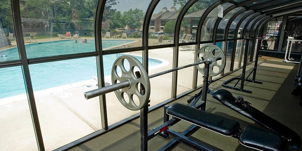 Fitness center for residents at The Warrington Apartments in Oklahoma City, Oklahoma