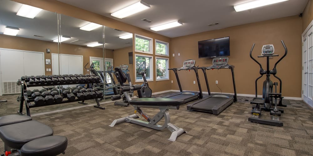 Fitness center for residents at The Pointe of Ridgeland in Ridgeland, Mississippi