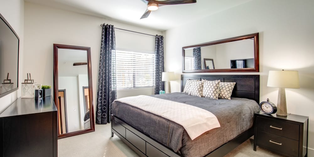 Model master bedroom at Empire in Henderson, Nevada