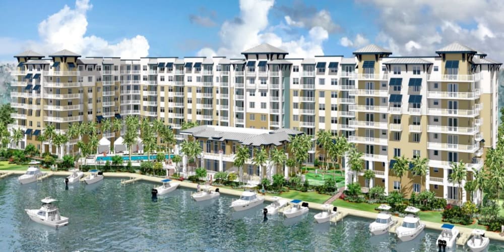 Broadstone Oceanside apartment complex near Aquamarina Oceanside in Pompano Beach, Florida