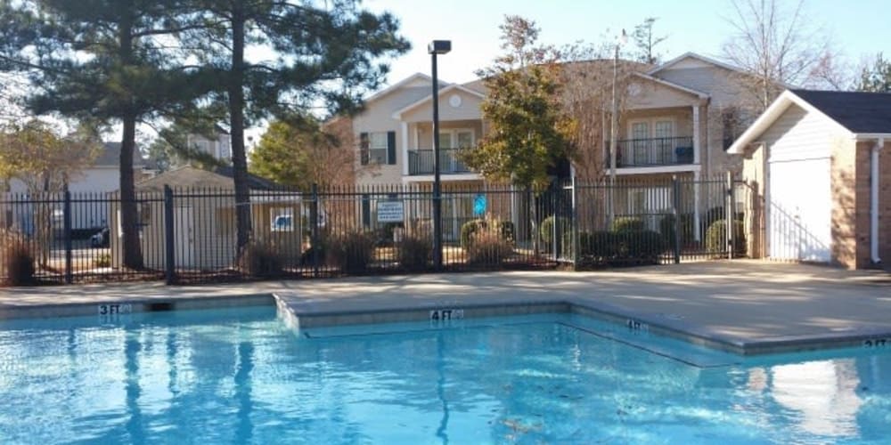 The community pool at Bristol Park Apartments in Jackson, Mississippi