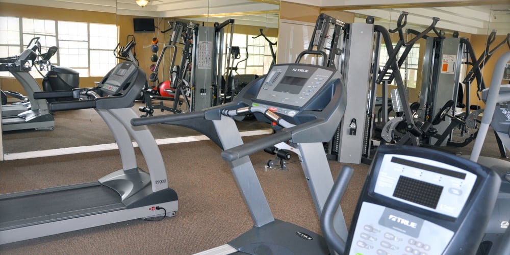 Fitness center for residents at The Crest Apartments in El Paso, Texas