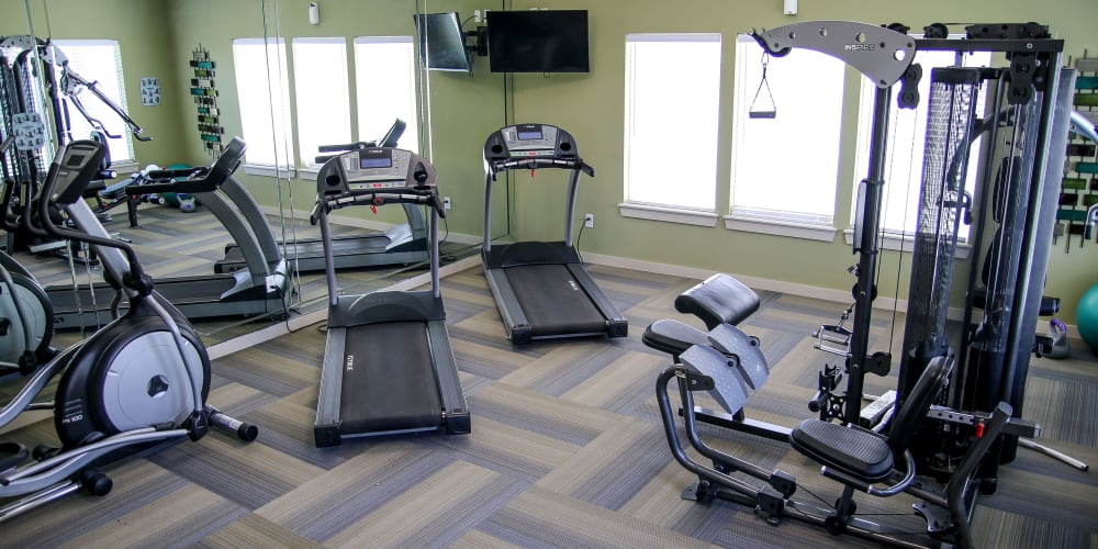The fitness center at Winchester Apartments in Amarillo, Texas