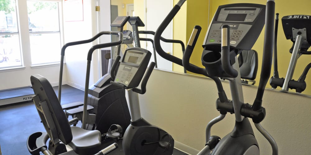 Fitness center for residents at The Phoenix Apartments in El Paso, Texas