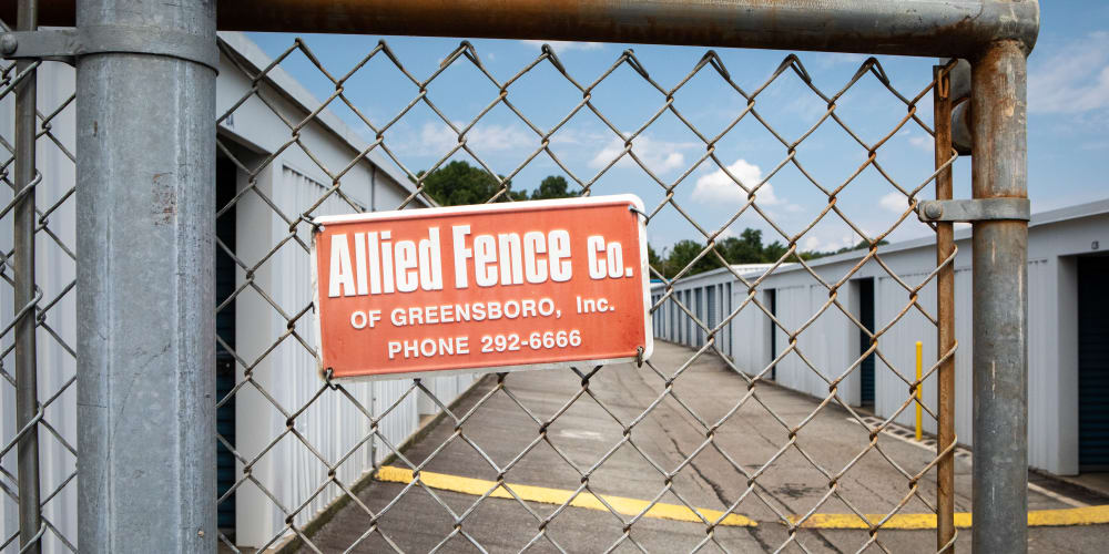fully fenced at AAA Self Storage at E Swathmore Ave in High Point, North Carolina