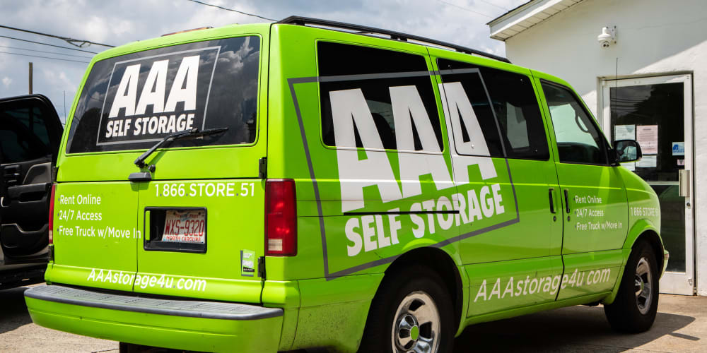 moving truck for rent at AAA Self Storage at High Point Rd in High Point, North Carolina