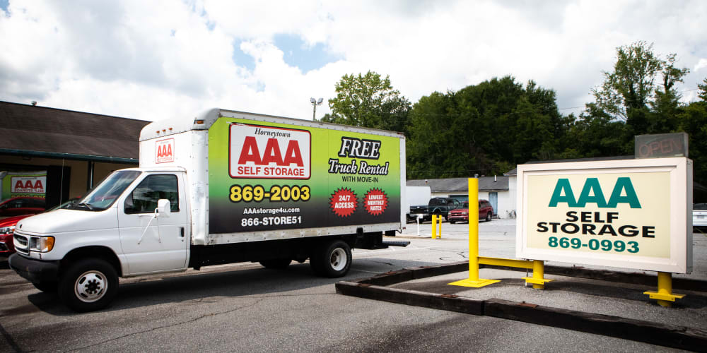 rent a moving truck at AAA Self Storage at N Main St in High Point, North Carolina