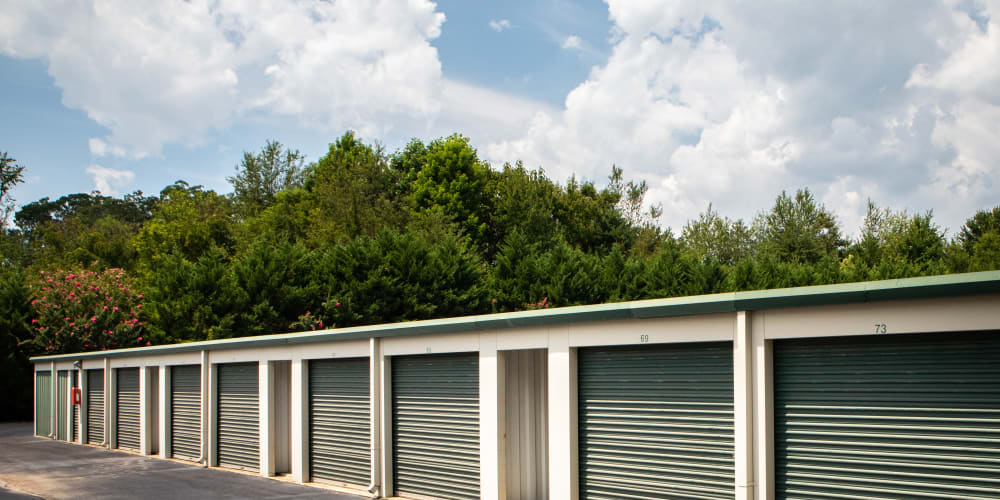 outdoor units on a sunny day at AAA Self Storage at Pleasant Ridge Rd in Greensboro, North Carolina